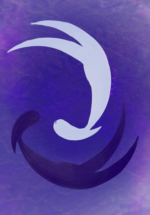 using the Virgo's Tears aesthetic; i made this to be a painted style- spiritual piece. the dark and light in us go together, floating as one as we experience this life while waiting for the next life as we keep the lessons learned and continue to grow