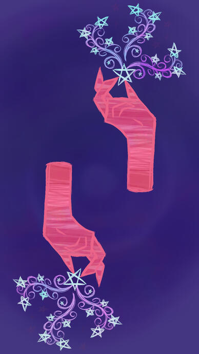 the card backs are a bit special as they keep this element from the original project these got inspired by- they hold this minimalism while having a mystical edge- blending in some rococo/baroque themes